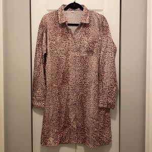 Cheetah Print Button Down Dress